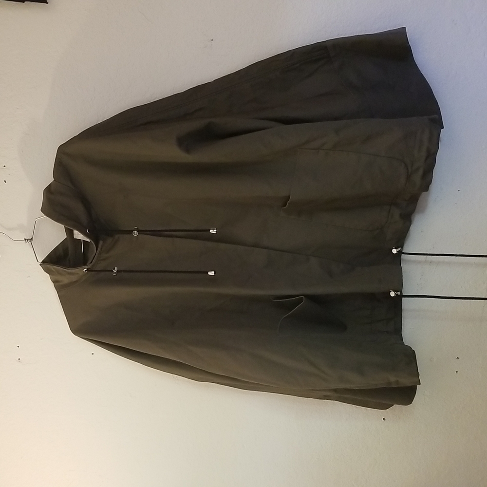 Marla Wynne Army Green Poncho Jacket